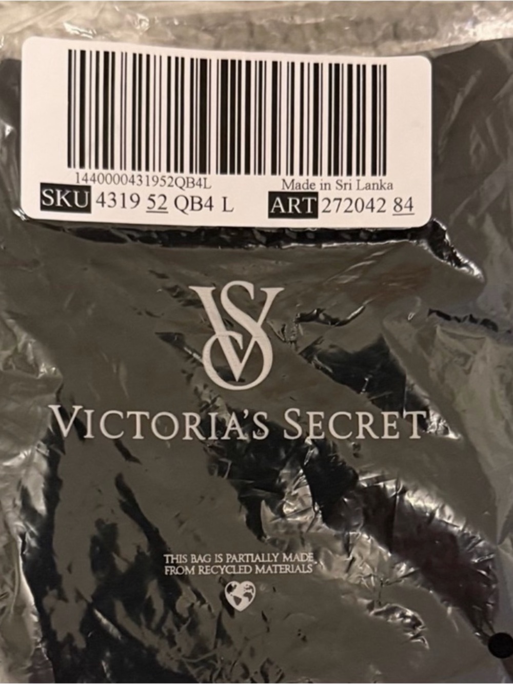 Victoria's Secret Black Boyshort panties  with Rhinestone VS Emblem Brand new